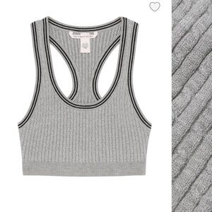 Victoria's Secret Gray Ribbed Tank Top luxe cable knit bralette